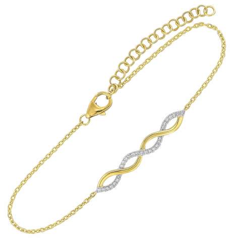 10k yellow gold diamond bracelet