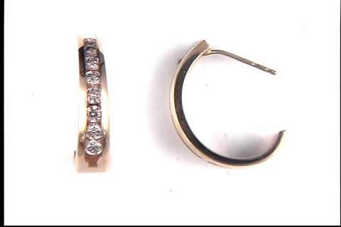 14k Yellow Gold Lady's Diamond Earrings