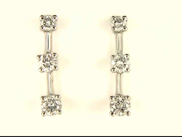 14k White Gold Lady's Diamond Earrings