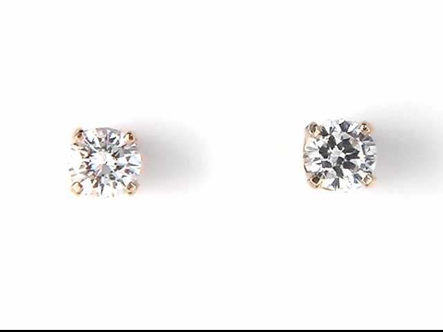 14k Yellow Gold Lady's Diamond Earrings