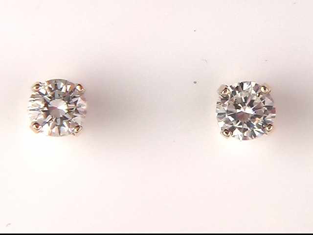 14k Yellow Gold Lady's Diamond Earrings