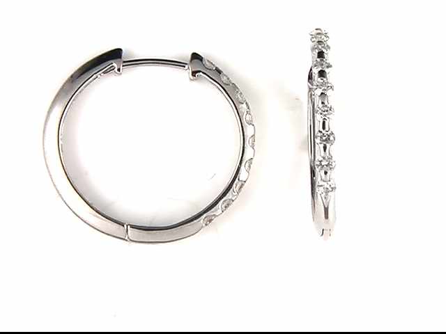 14k White Gold Lady's Diamond Earrings