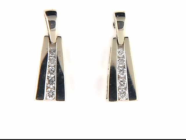 14k Yellow Gold Lady's Diamond Earrings