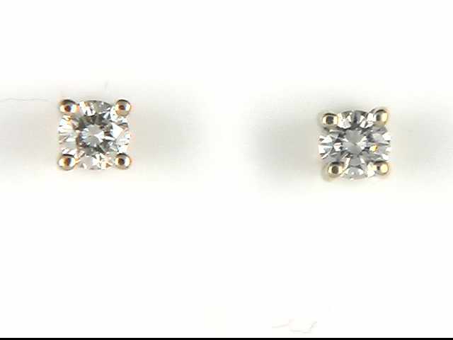 14K Yellow Diamond Earrings