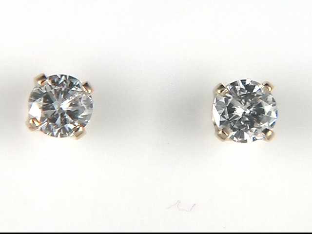 14K Yellow Diamond Earrings