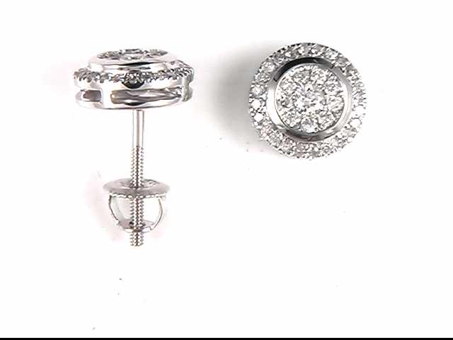 14k White Gold Lady's Diamond Earrings