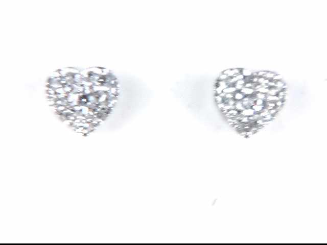 14k White Gold Diamond Earrings