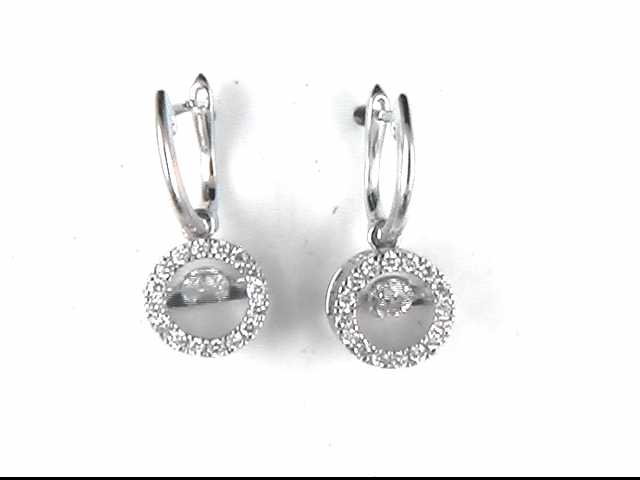 14k White Gold Diamond Earrings