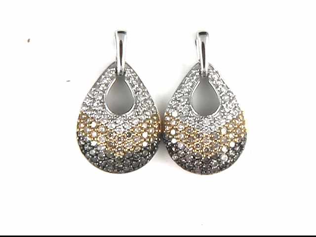 14k White Gold Diamond Earrings