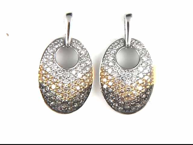 14k White Gold Diamond Earrings