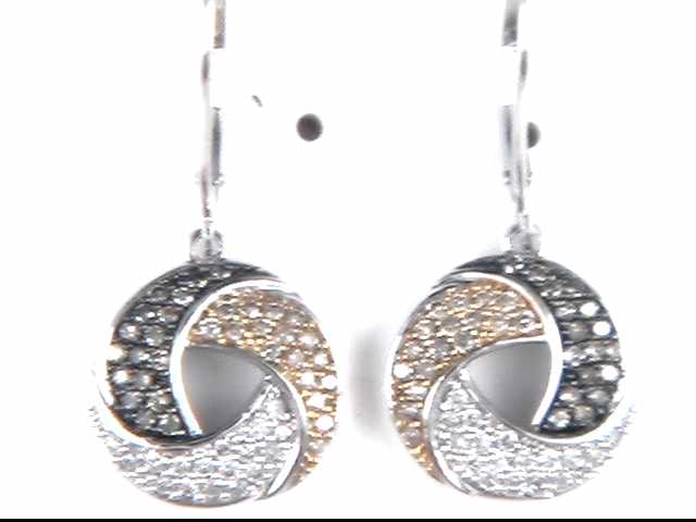 14k White Gold Diamond Earrings