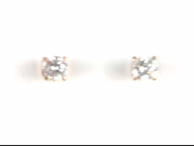 14k Yellow Gold Diamond Earrings