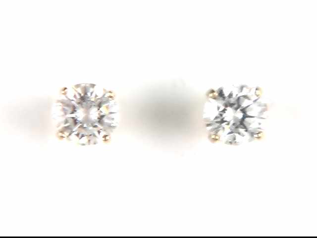 14k Yellow Gold Diamond Earrings
