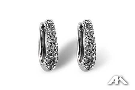14k White Gold Diamond Earrings