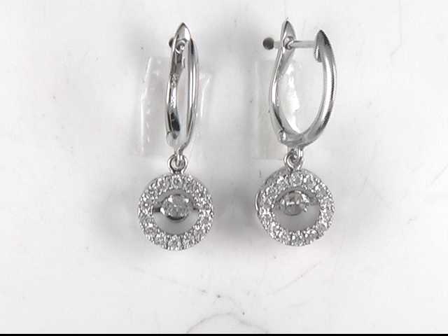 14k White Gold Diamond Earrings