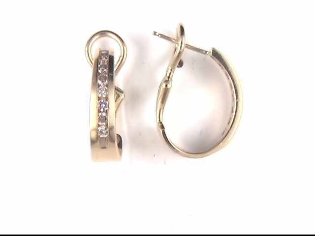 14k Yellow Gold Diamond Earrings