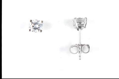 14K White Gold Diamond Earrings
