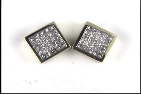 14k Yellow Gold Diamond Earrings