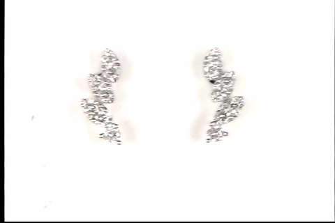 10K White Gold Diamond Earrings