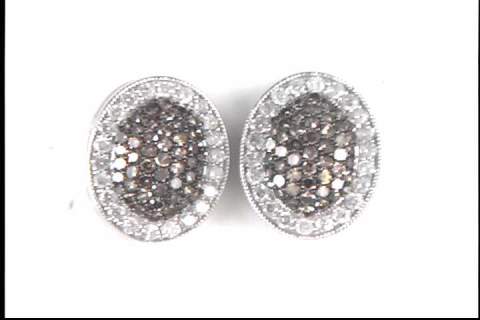 10K Chocolate Diamond Earrings