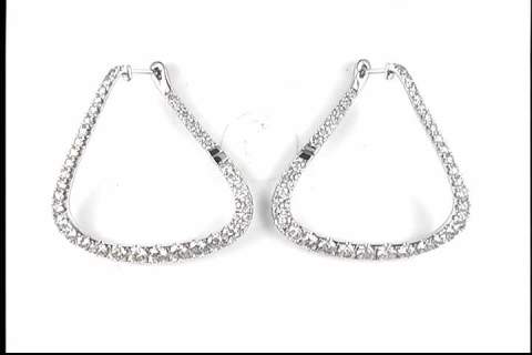 14k White Gold Diamond Earrings