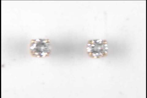 14k Yellow Gold Diamond Earrings
