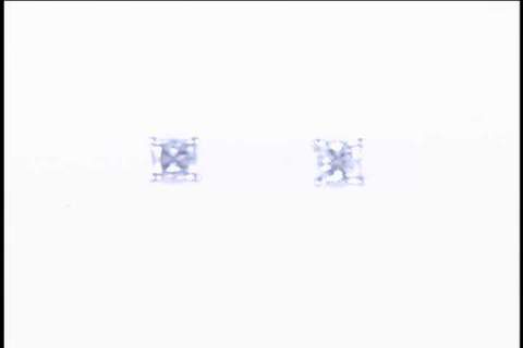 14K White Gold Diamond Stud Earrings