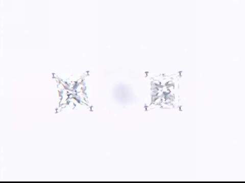14K White Gold Diamond Earrings