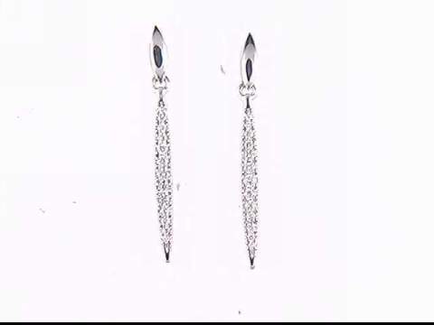 10k White Gold Diamond Earrings