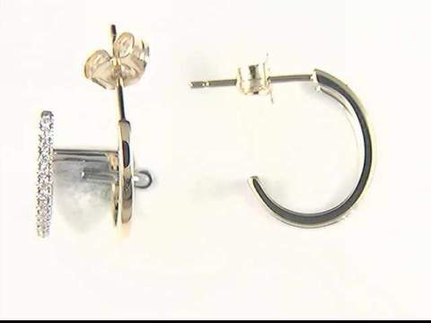 10k White and Yellow Gold Earrings