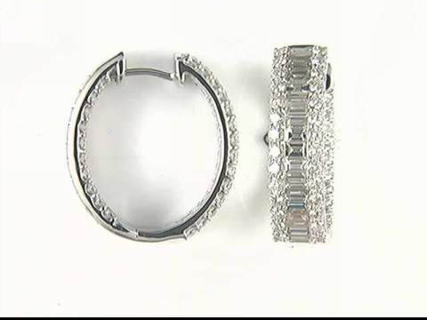 14k White Gold Diamond Earrings