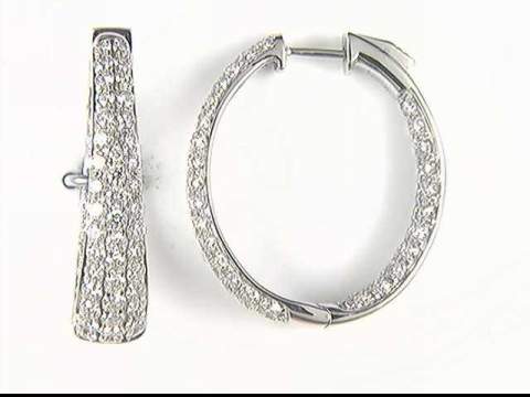 14k White Gold Diamond Earrings
