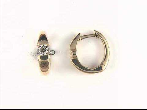 14K Yellow Diamond Earrings