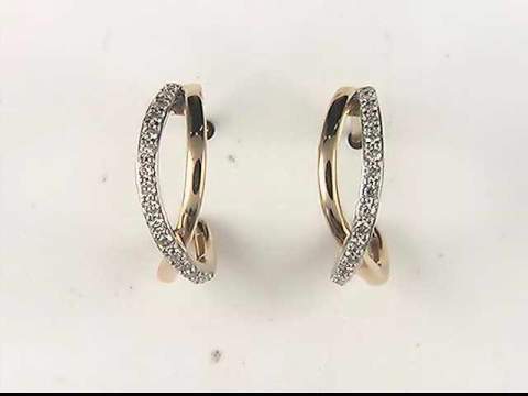 14K Yellow Diamond Earrings
