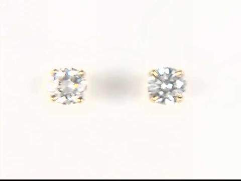14K Yellow Diamond Earrings
