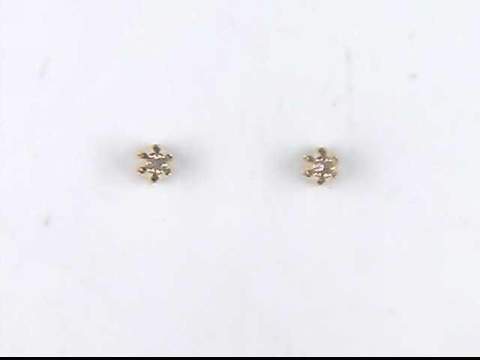 14K Yellow Diamond Earrings