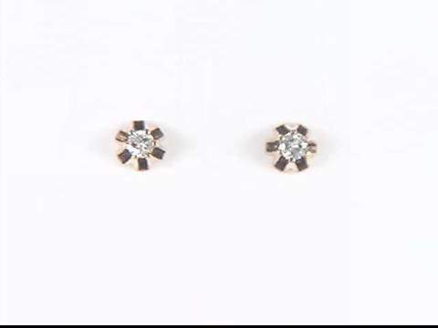 14K Yellow Diamond Earrings
