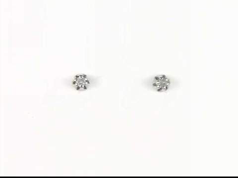 14K White Gold Diamond Earrings