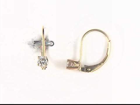 14K Yellow Diamond Earrings