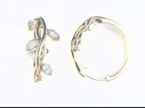 14k yellow gold diamond earrings