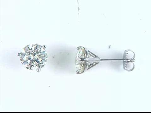 2.61 carats, K color, SI1 clarity Diamond studs