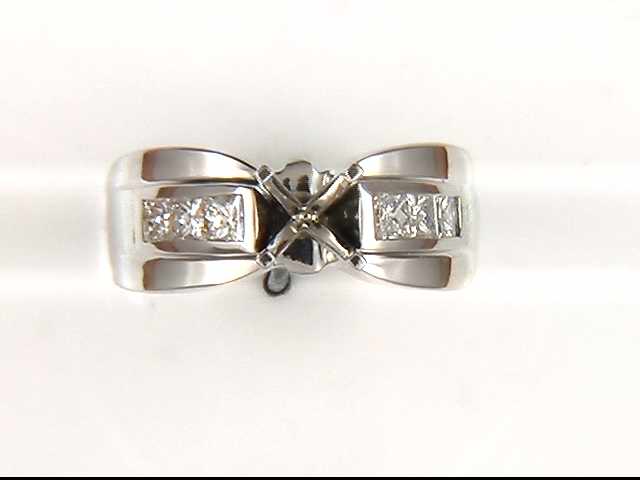 14k White Gold Ladies Diamond Mounting