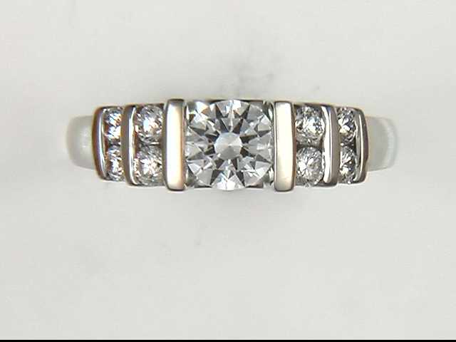 14k White Gold Diamond Mounting