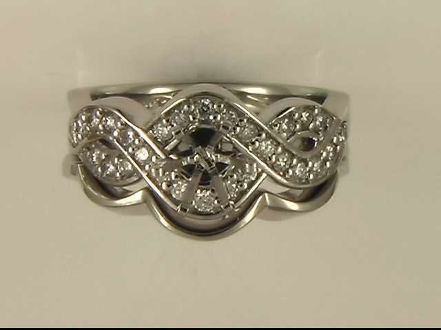 14k White Gold Lady's Diamond Mounting