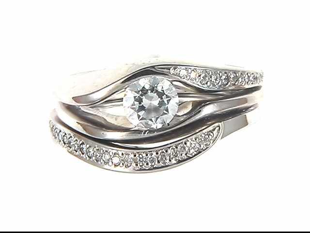 14k White Gold Ladies Diamond Mounting