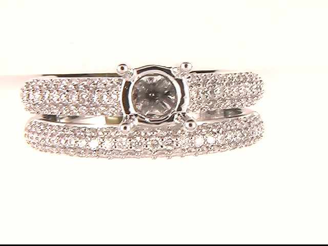 14k White Gold Lady's Diamond Mounting