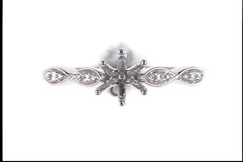 14k White Gold Lady's Diamond Mounting