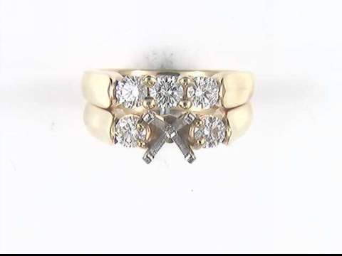 14k Yellow Gold Diamond Engagement Ring