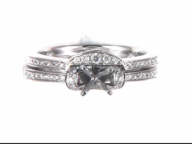 14k White Gold Diamond Mounting