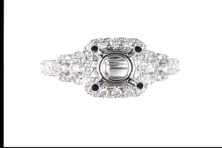 14k White Gold (Currently No Major Stone Set In Mtg) Ring